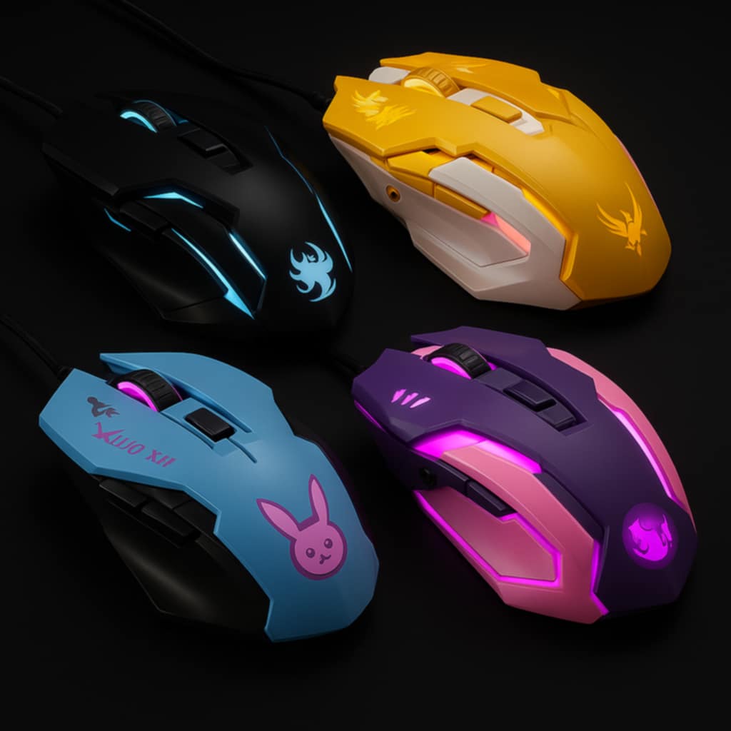 USB Wired 6 Buttons Ergonomic 2400dpi Optical Gaming Mouse