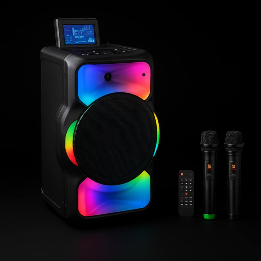 5Core Bluetooth Party Speaker 12 Inch PA RGB Partybox Karaoke Machine