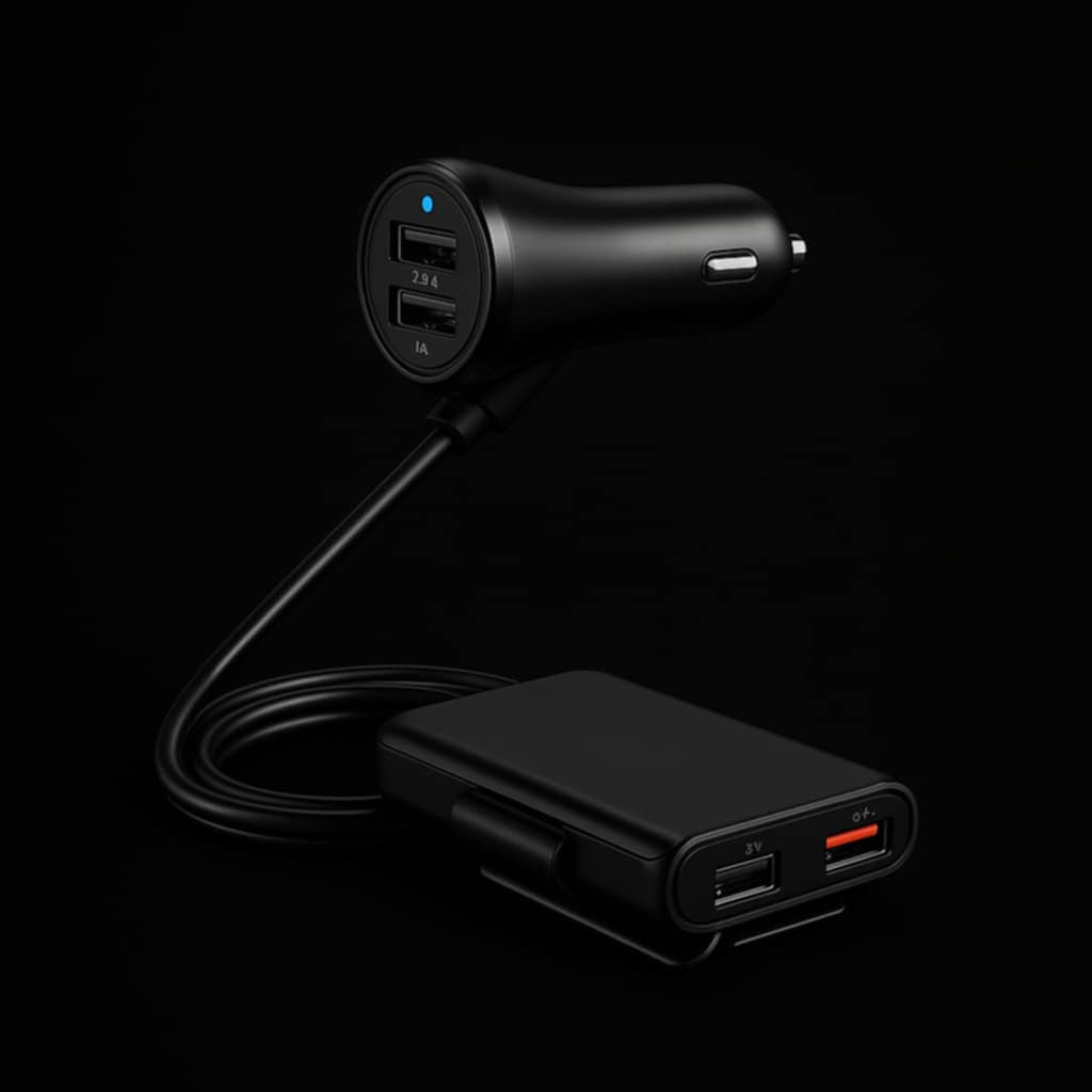 Smart QC3.0 Quick Car USB Charger With A Clip