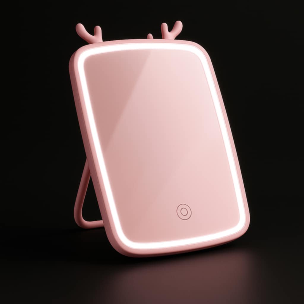 LED Makeup Mirror Touch Screen Vanity Mirrors USB Charging Cosmetic