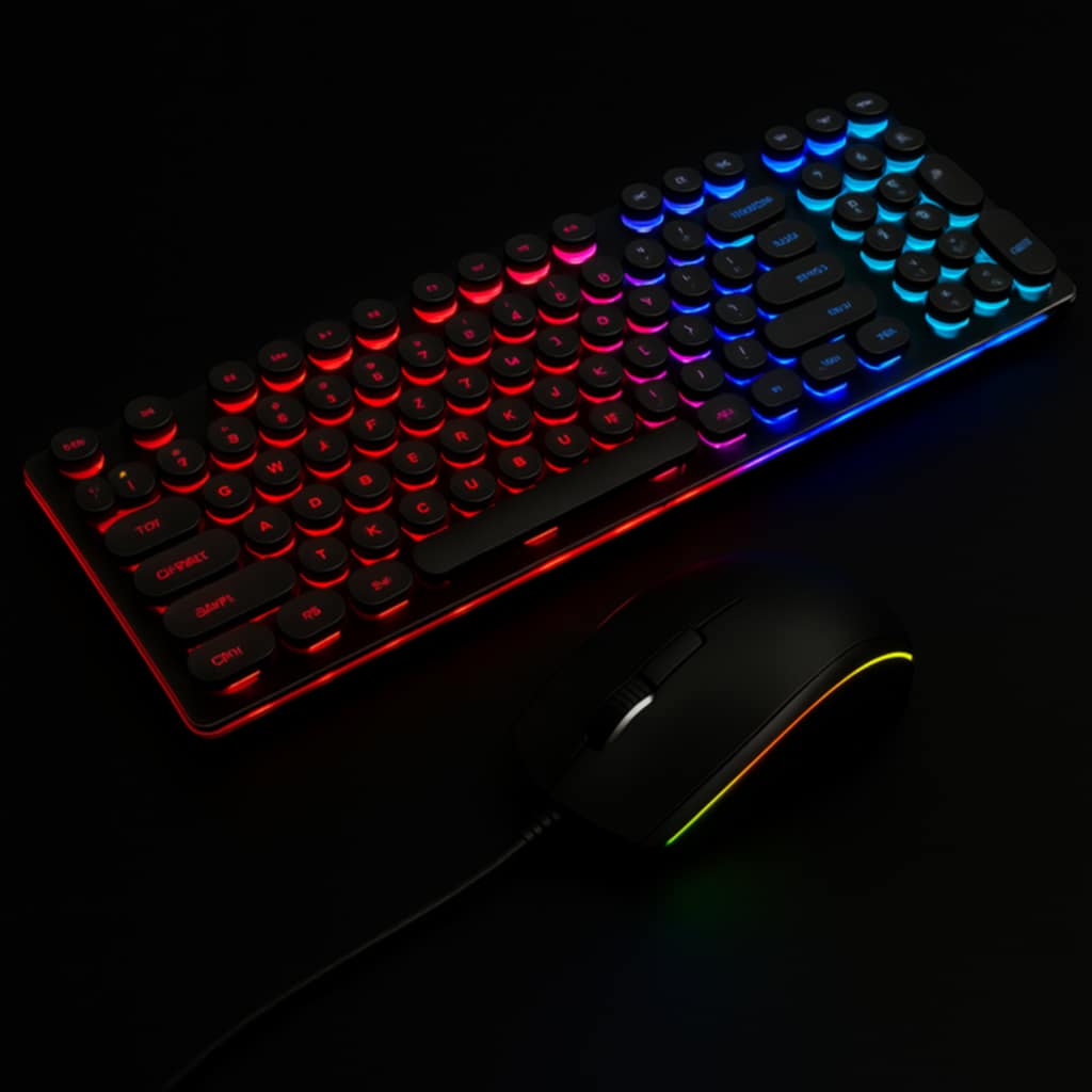 Dragon LED Backlight Gaming USB Wired Keyboard Mouse Set