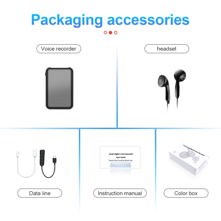 JNN Q75 Magnetic Power Bank Smart Voice Recorder, Memory:4GB(Black)