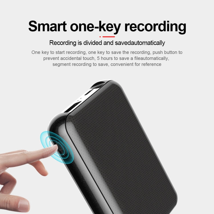 JNN Q75 Magnetic Power Bank Smart Voice Recorder, Memory:4GB(Black)