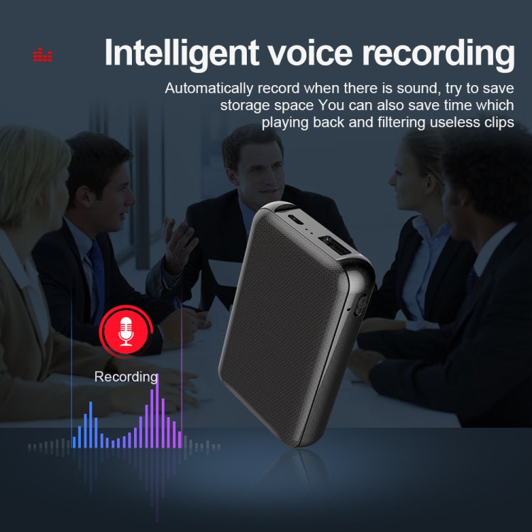 JNN Q75 Magnetic Power Bank Smart Voice Recorder, Memory:4GB(Black)