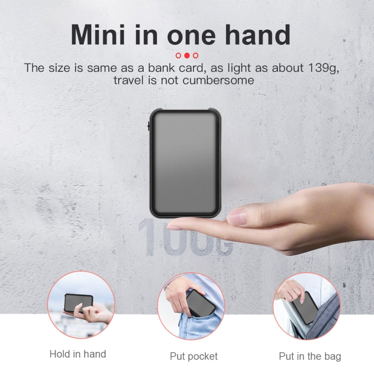 JNN Q75 Magnetic Power Bank Smart Voice Recorder, Memory:4GB(Black)