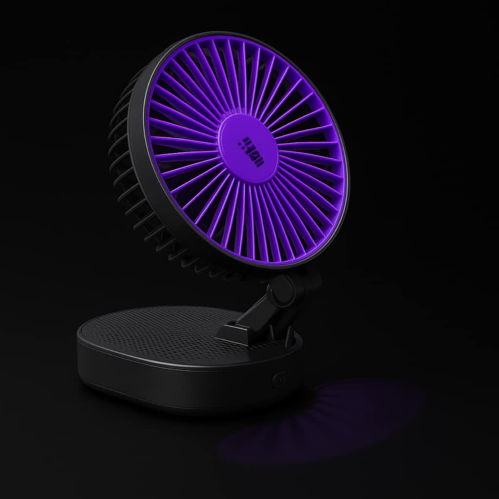 6 Inch Multifunctional Foldable Glow-in-the-dark Fan Desktop USB Mute