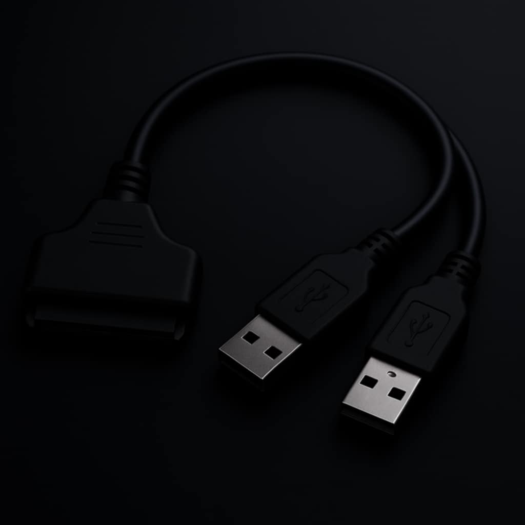 USB 3.0 SATA 15 + 7 Pin to USB 2.0 Adapter Cable