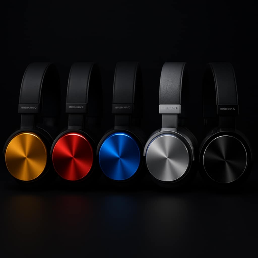 Wireless noise cancelling over ear bluetooth headphones
