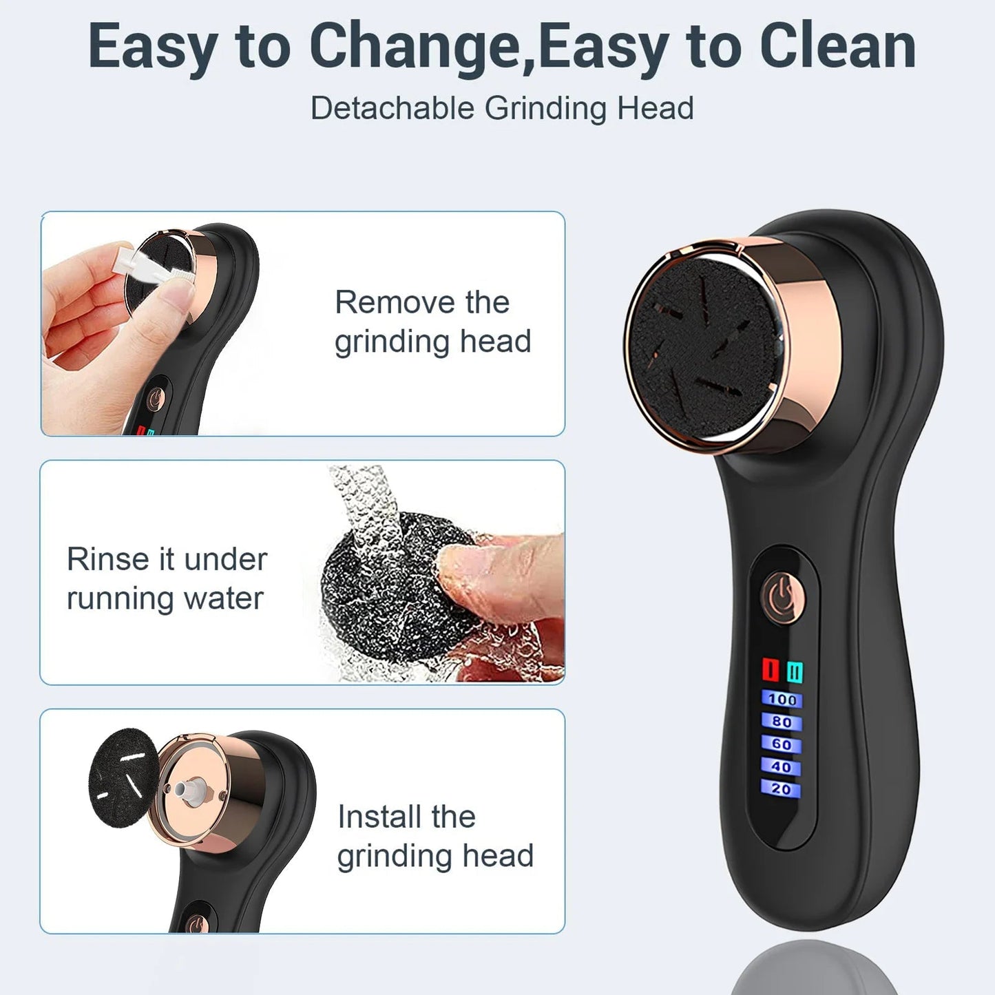 Electric Foot Polisher Callus Remover Foot File Electric Foot Grinder