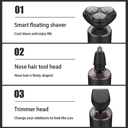 Electric Shaver 3 in 1 Multifunctional Portable Waterproof Men Smart