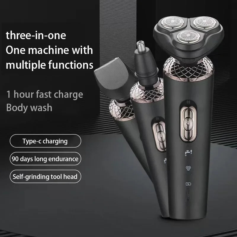 Electric Shaver 3 in 1 Multifunctional Portable Waterproof Men Smart