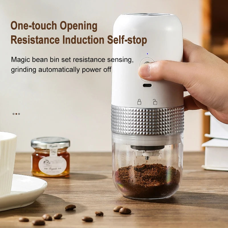Electric Coffee Grinder Type C USB Charge Professional Ceramic