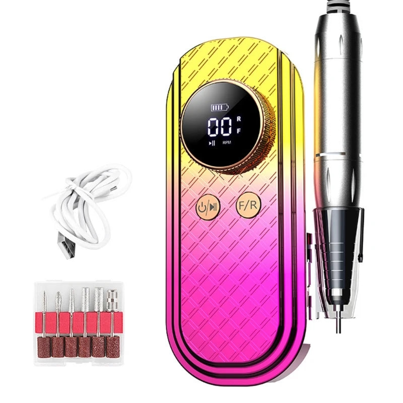 Electric Nail Drill Machine Set Low Noise Nail Drill 35000rpm Nail