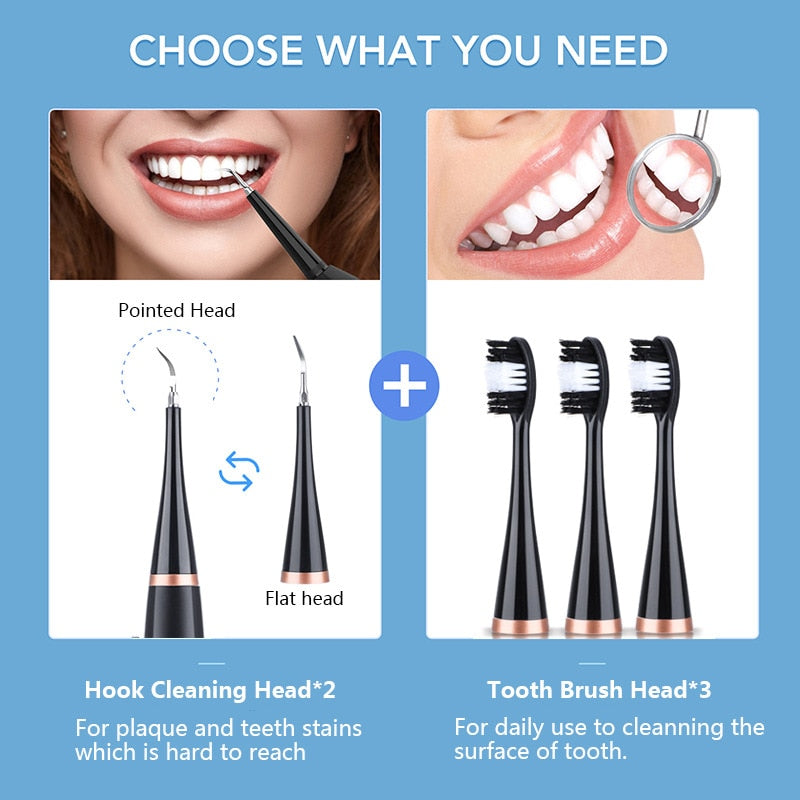 Smart Sonic Dental Scaler Electric Toothbrushes USB Rechargable Adults