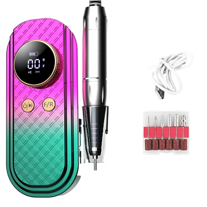 Electric Nail Drill Machine Set Low Noise Nail Drill 35000rpm Nail