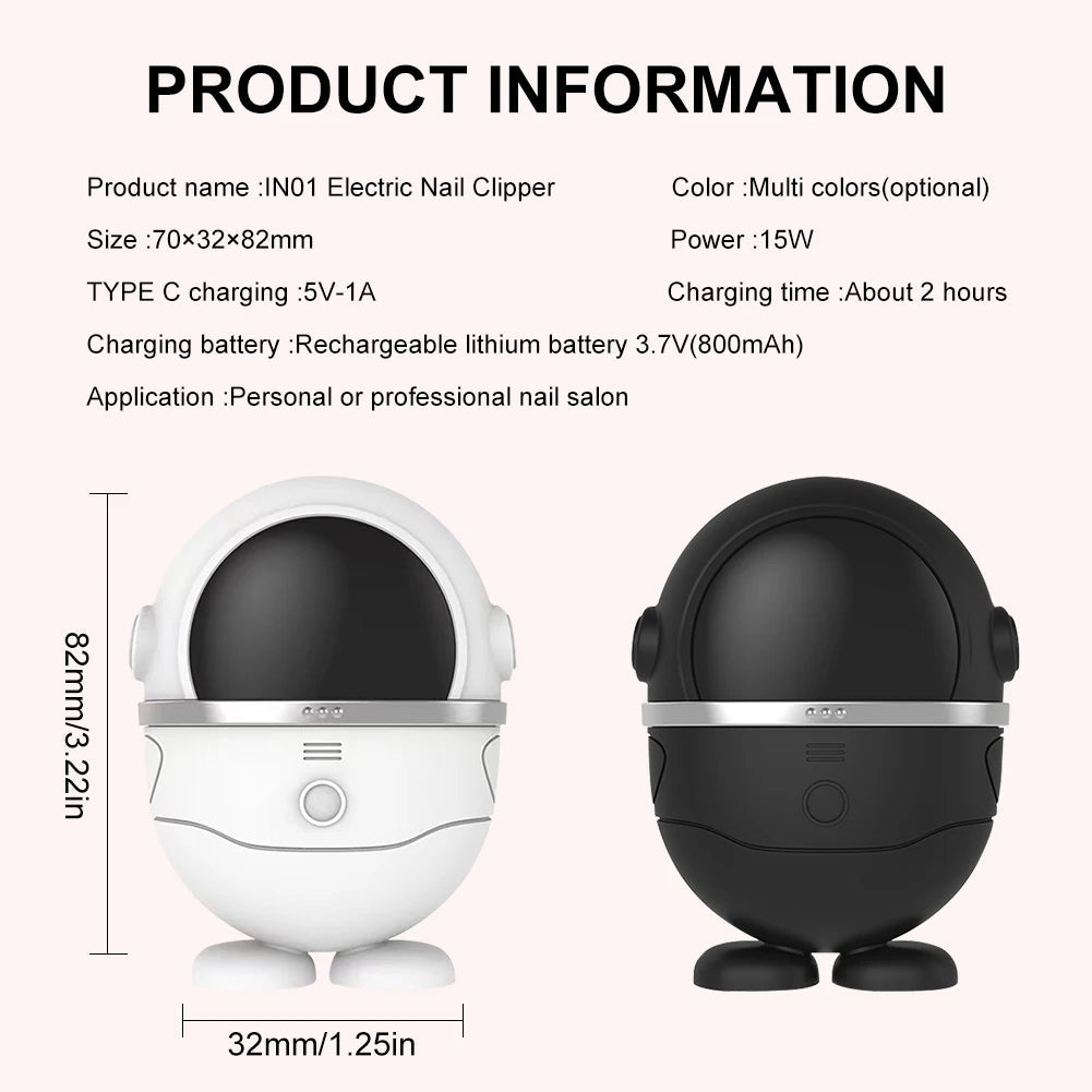 Electric Nail Clipper Safe Automatic Fingernail Clipper Portable Nail