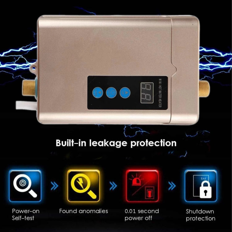 EU Plug 4000W Electric Water Heater With Remote Control Adjustable