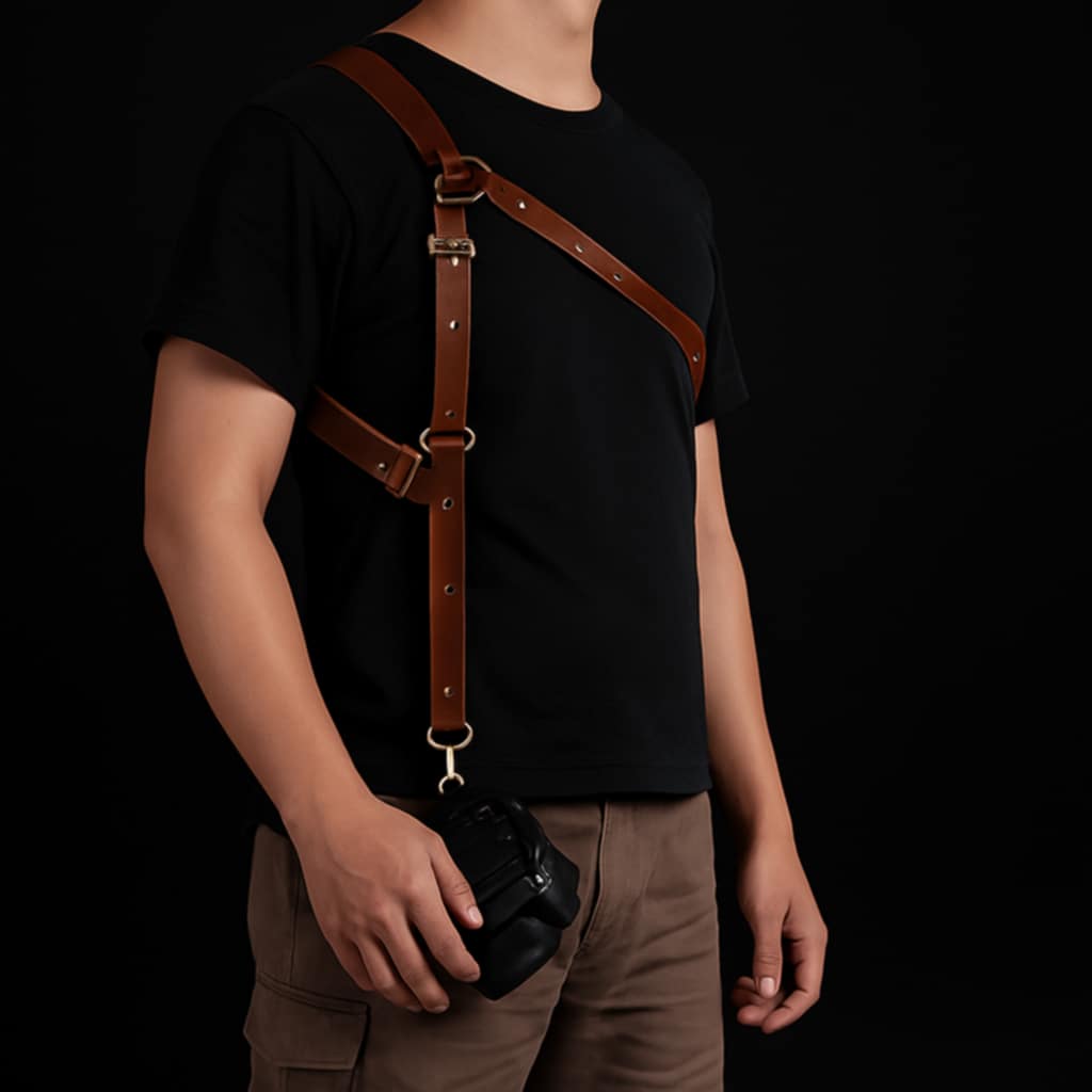 Genuine Leather Camera Shoulder Strap Adjustable