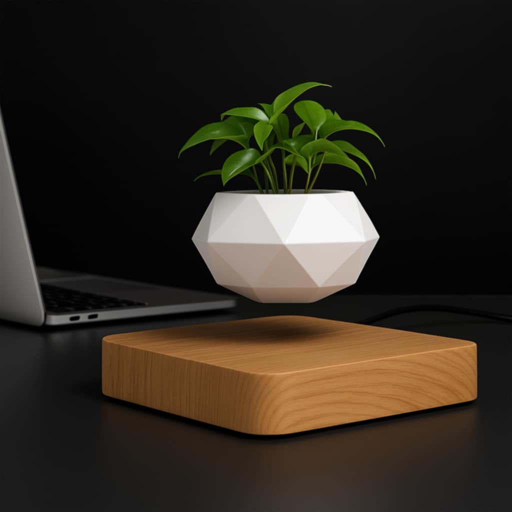 Levitating Air Bonsai Pot Flower Pot Planters Magnetic Suspension Pot