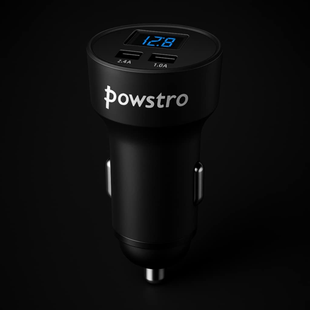 3.4A Dual USB Car Charger Adapter with Voltmeter