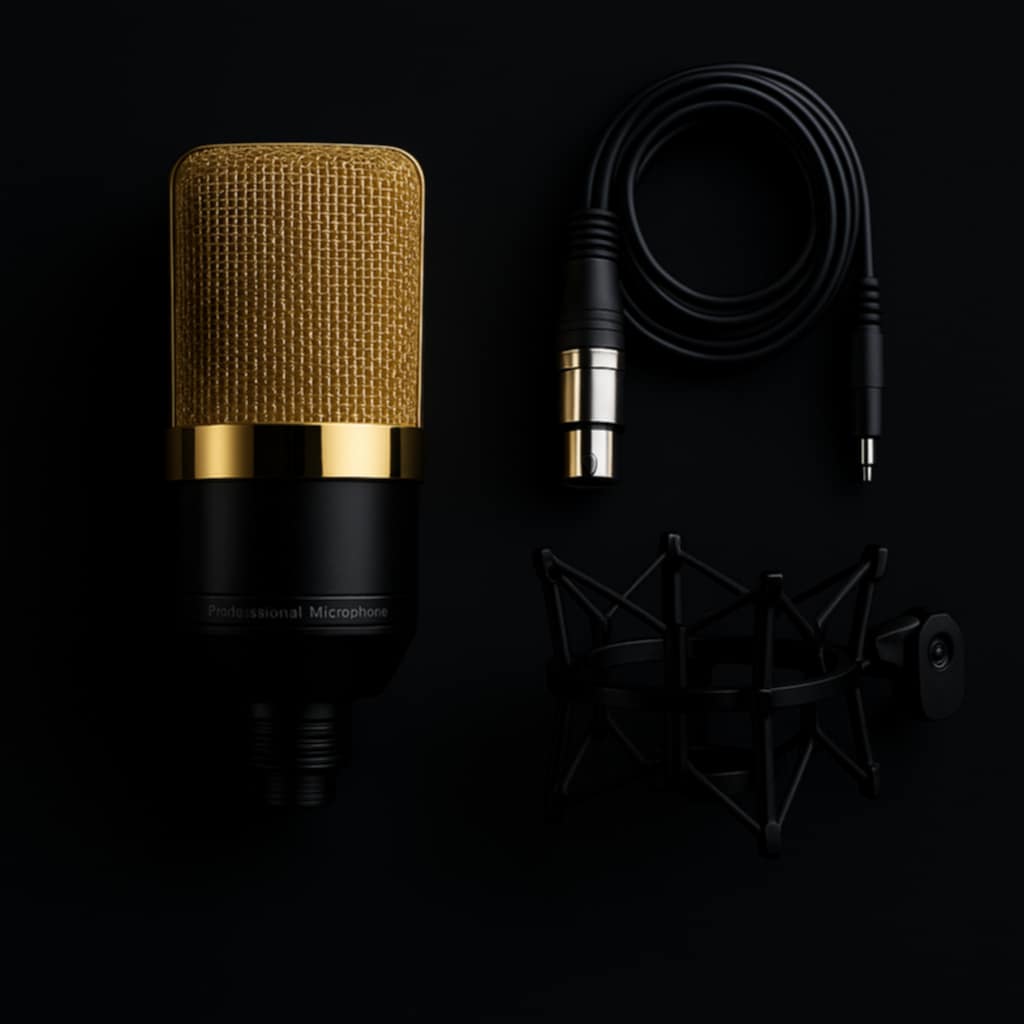 Wired Condenser Microphone Singing Recording Equipment
