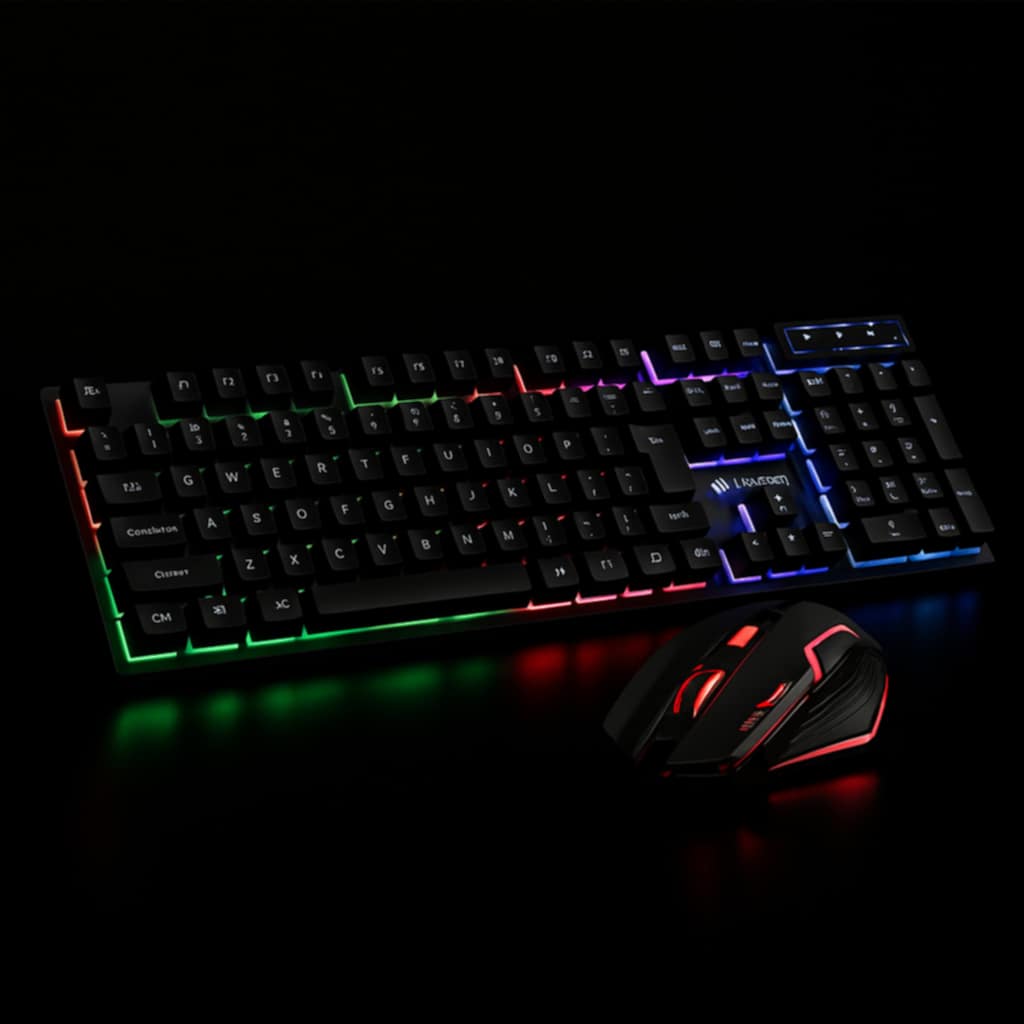 Gaming Keyboard Mouse Glowing Set