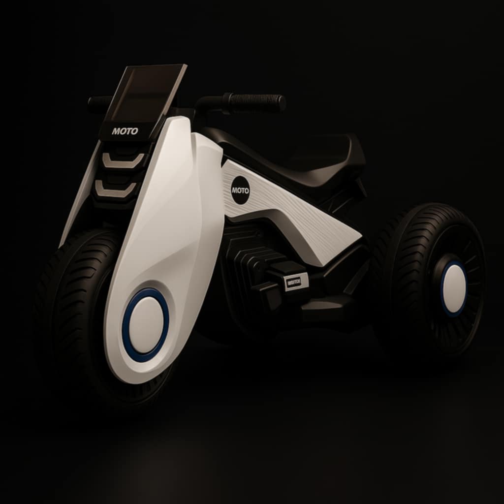 Children's Electric Motorcycle 3 Wheels Double Drive