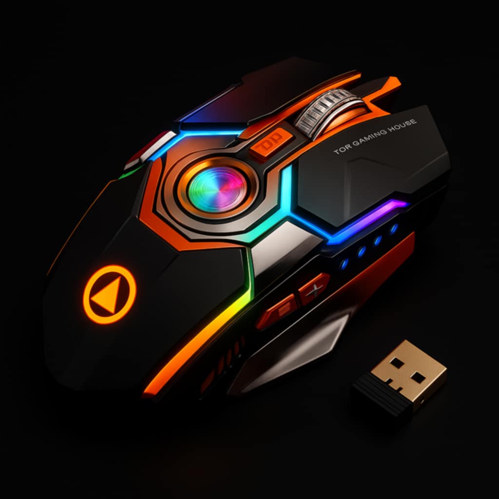 Color Wireless Gaming RGB Rechargeable Mute Button Mouse