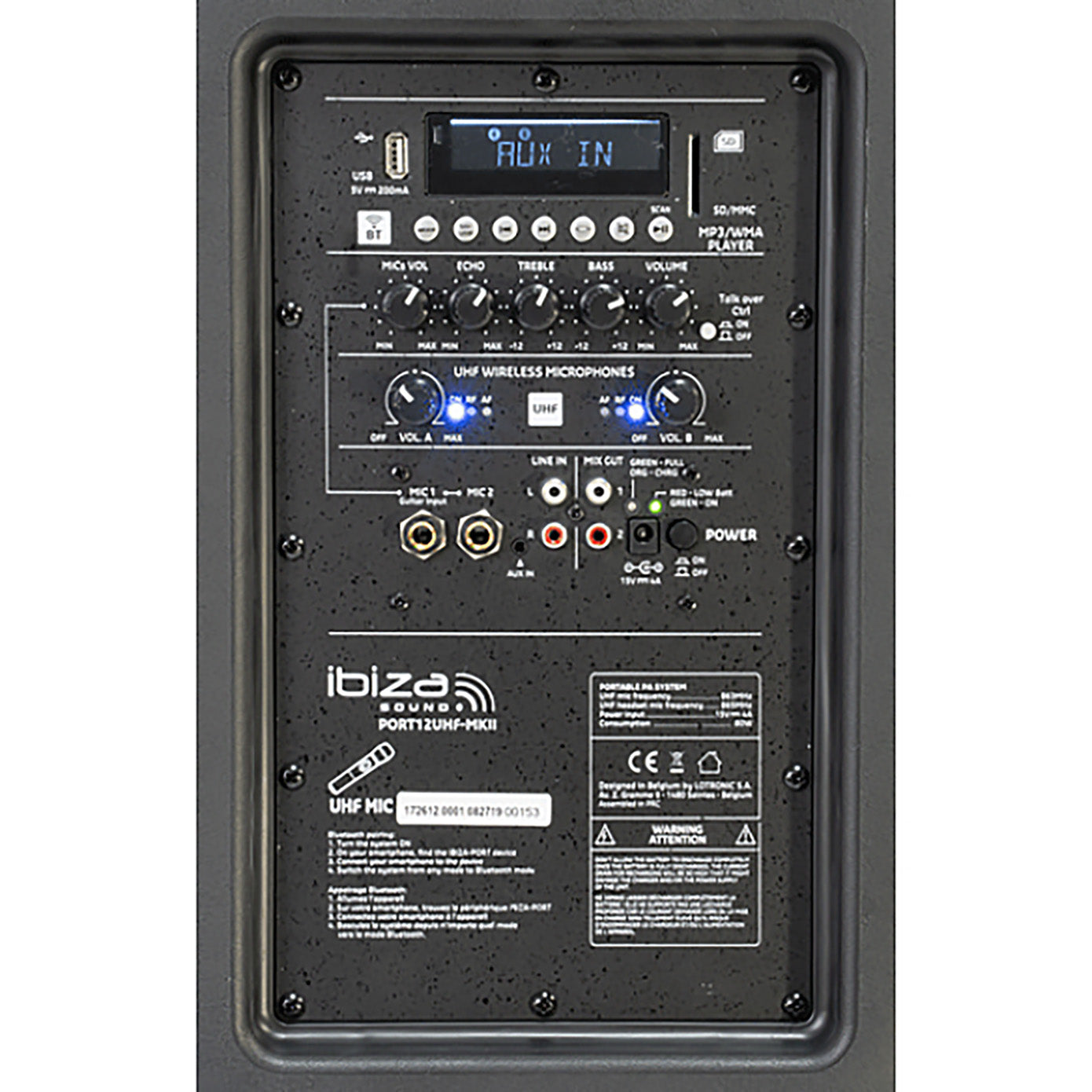 Ibiza PORT12UHF-MKII (Black)